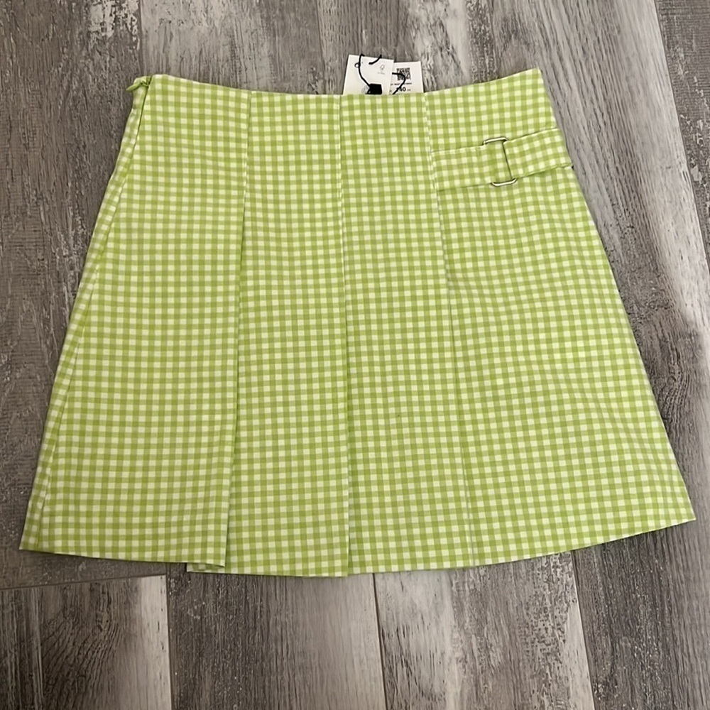 Zara Box Pleat Buckled Skirt